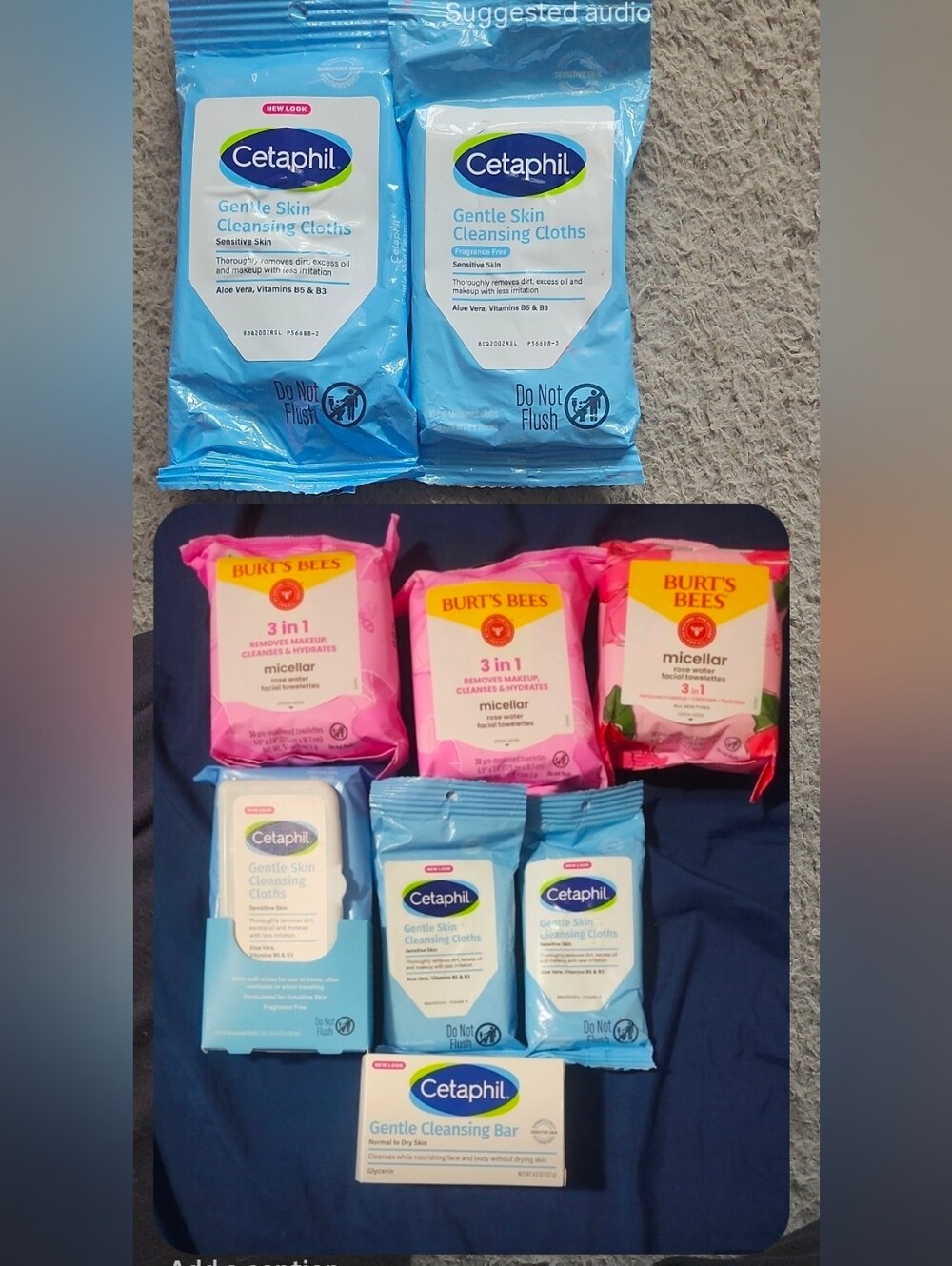 bulk facial bundke Burt's Bees Micellar and cetaphil